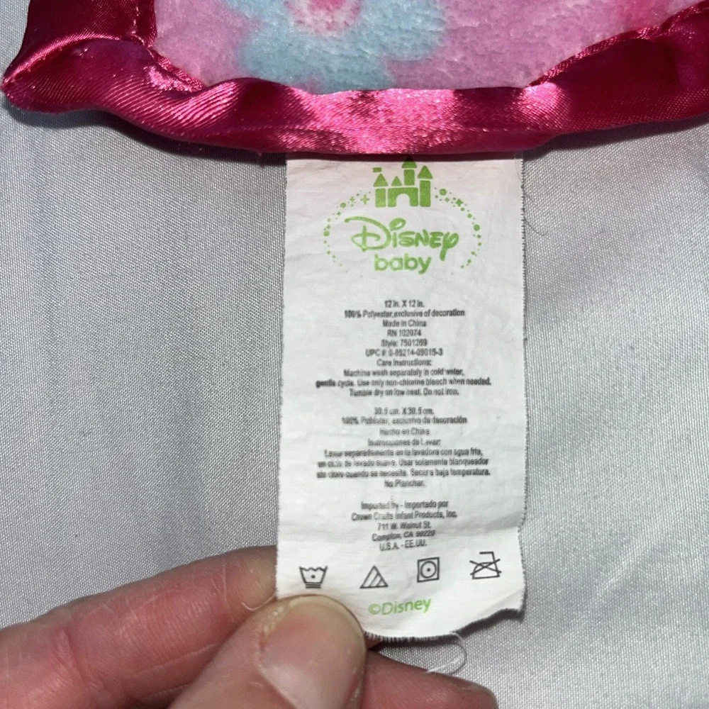 Minnie Mouse Lovey Pink‎ Satin Trim Security Plush Disney Baby